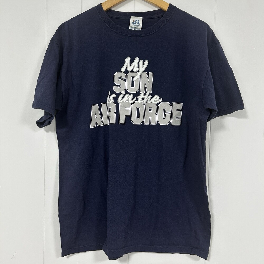 My Son Is In The Air Force Blue T-Shirt Large J America Sportswear